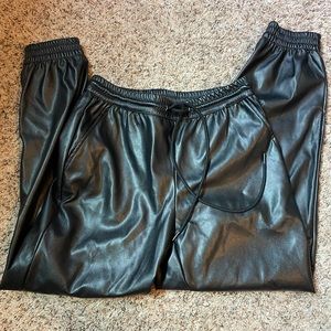 Leather Joggers